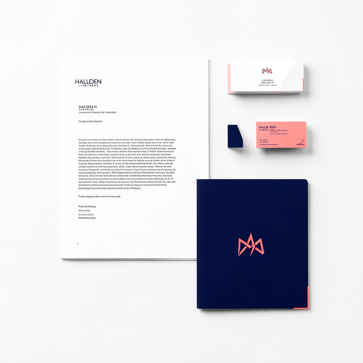 Hallden & Partners sample design work by GL Anderson Ltd